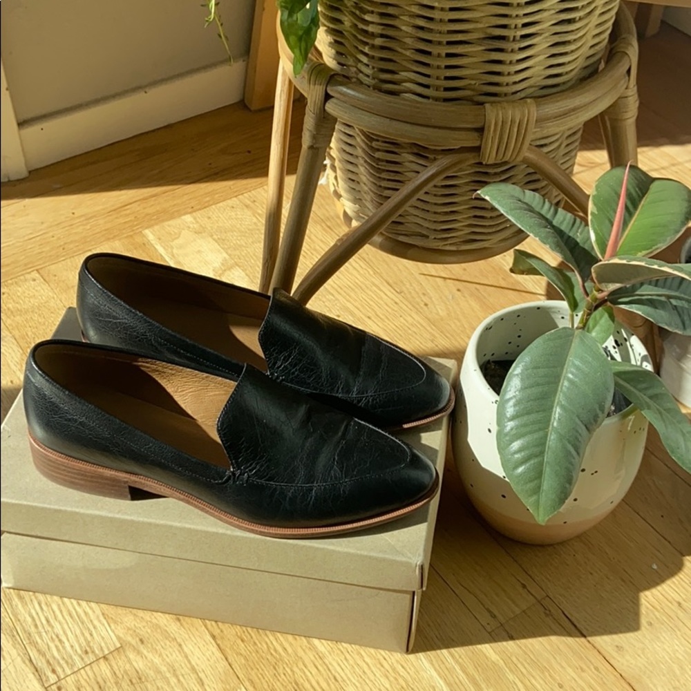 Madewell Black Leather Loafers